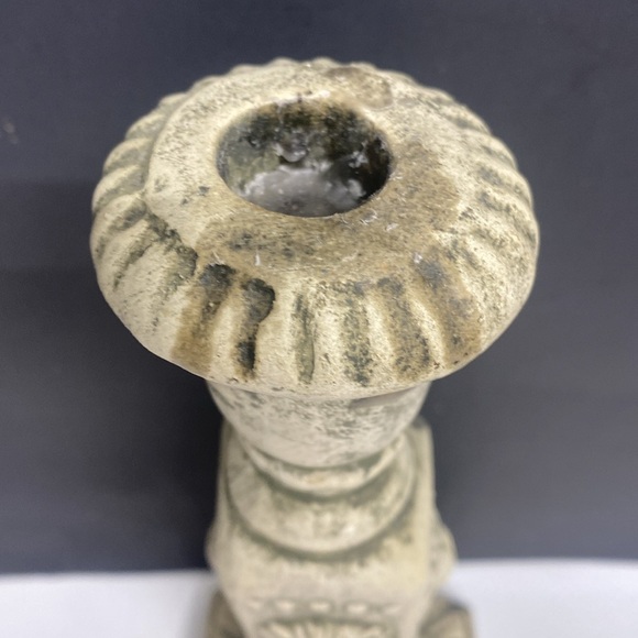 Giannini Plaster Molded Lion Candle Sticks Set of Two - Picture 4 of 16